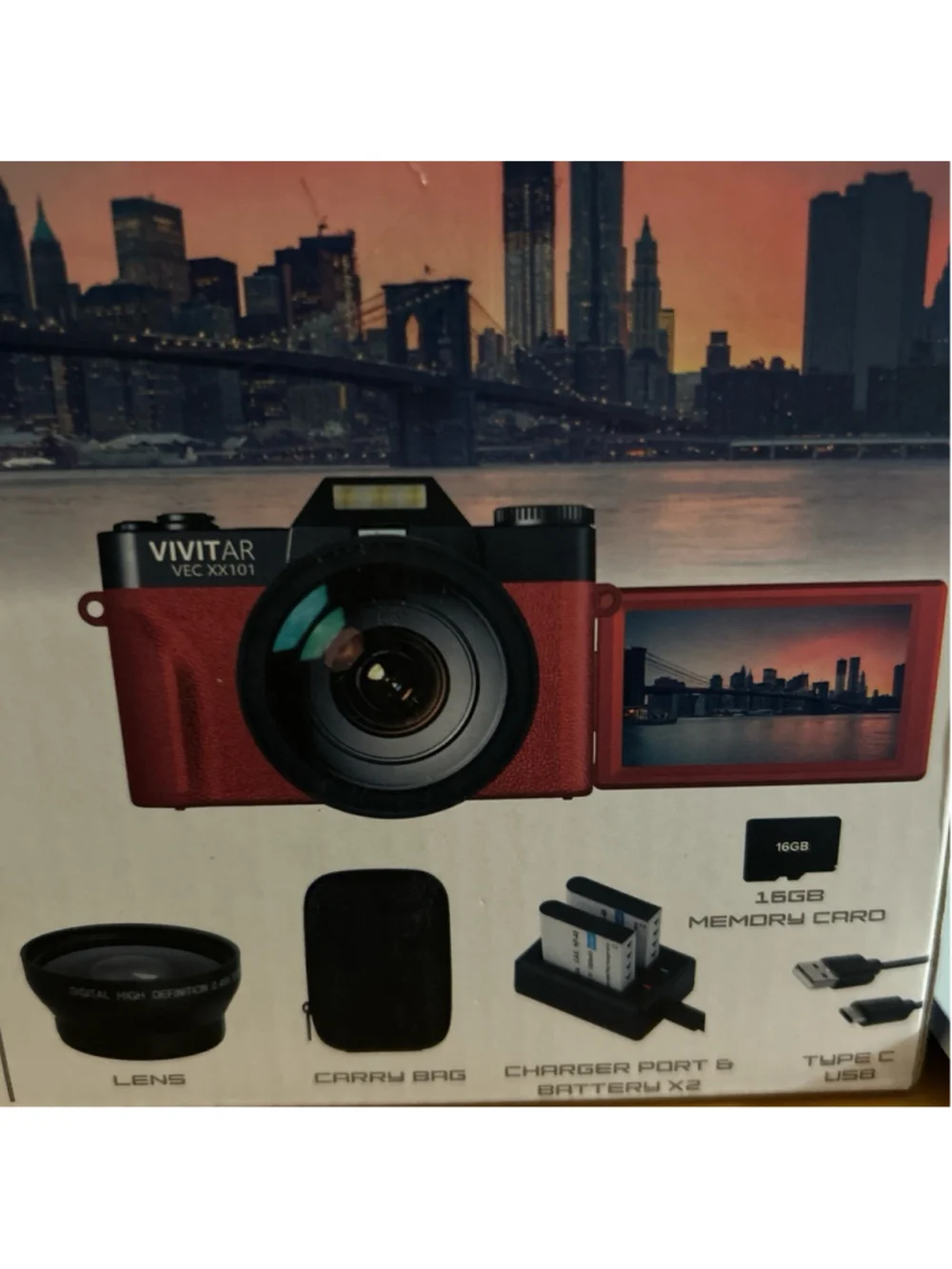 Vivitar VEC XX101 4K Digital Point and Shoot Camera 56MP 3